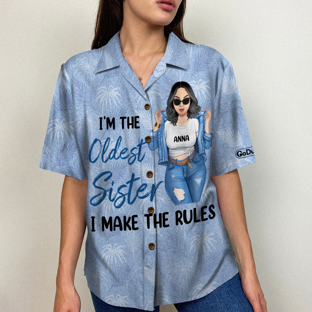 litzzy Personalized Sister Hawaiian Shirts Older, Middle And Youngest Sister Hawaiian Shirt For Men, Woman, Litzzy Aloha Shirt Hawaiian Shirt   