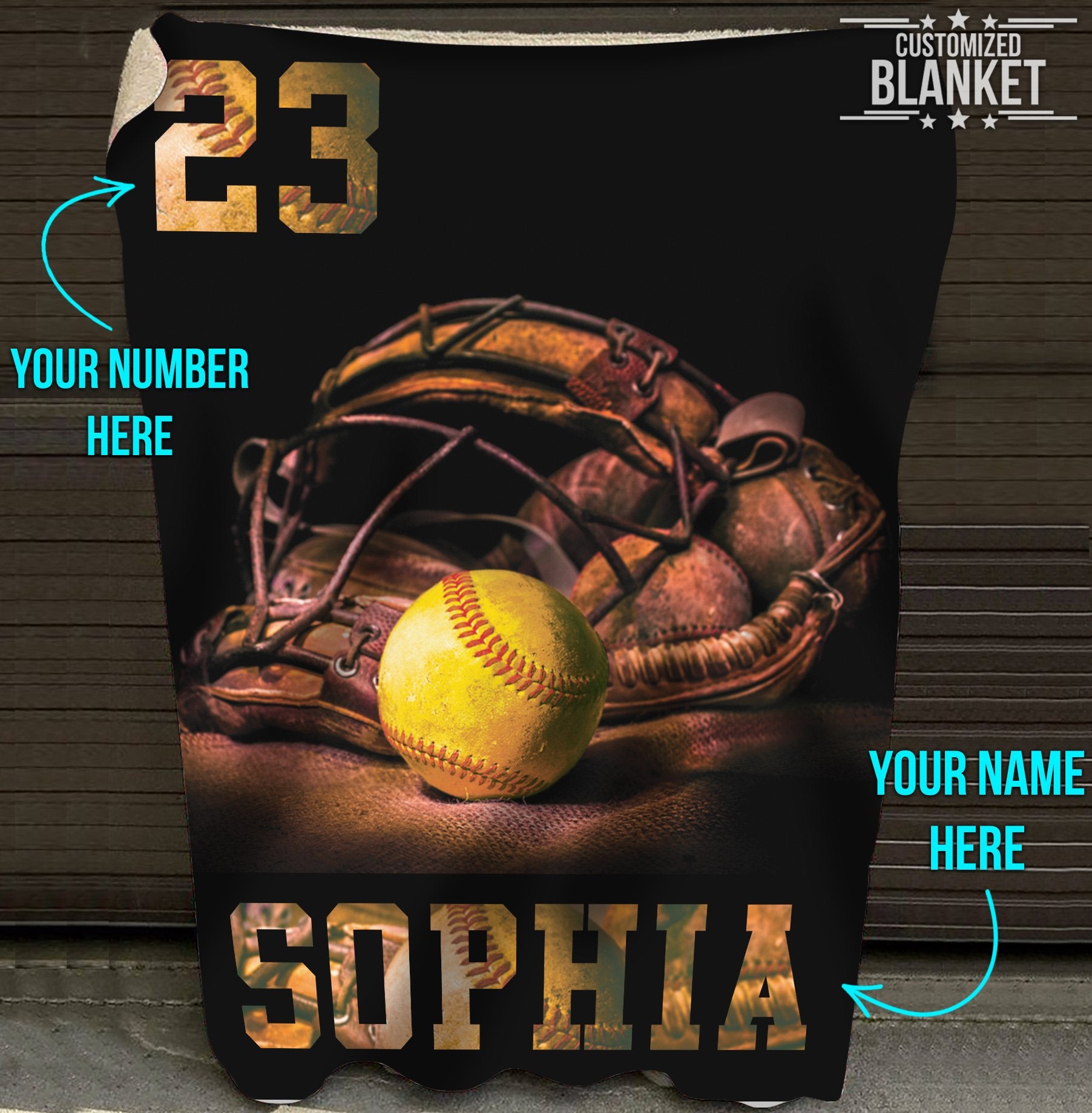 litzzy Personalized Softball Darkness Fleece Blanket - Tlnb0911203 Quilt Blanket   