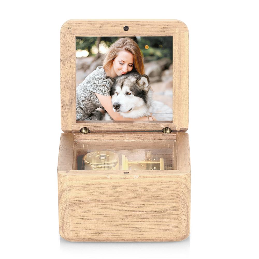 litzzy Personalized Wooden Vintage Photo Music Box Music Box   