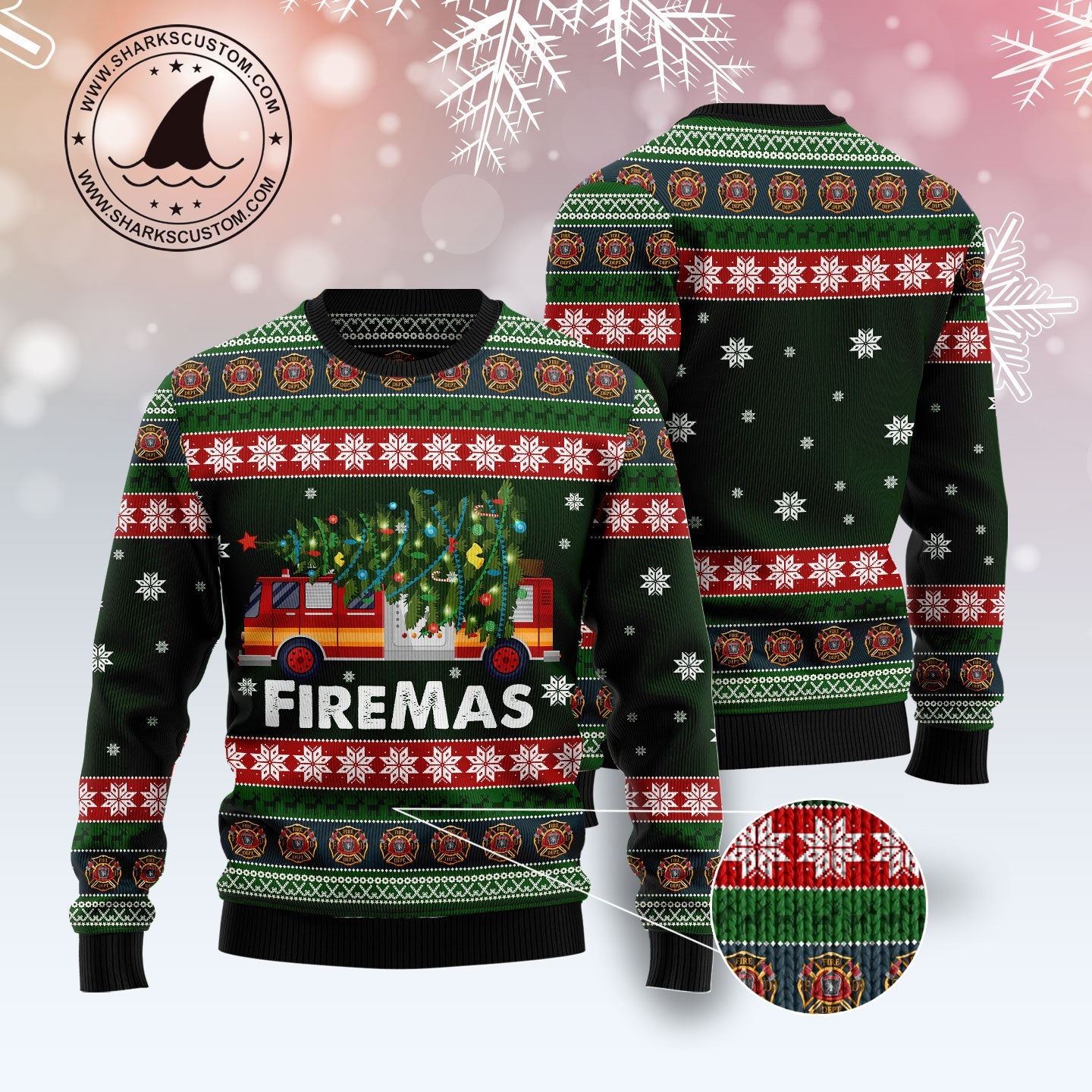 litzzy Firefighter Firemas TY1910 Ugly Christmas Sweater -  Best Gift For Christmas, Noel Malalan - Christmas Signature sweater   