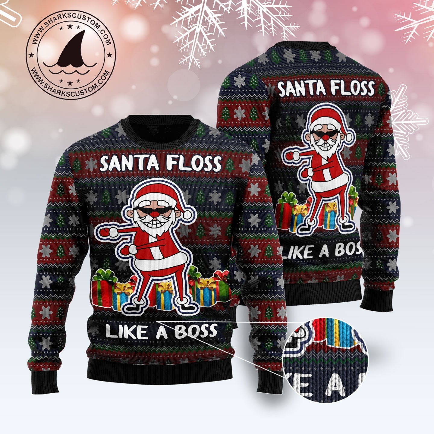 litzzy Santa Floss TY2310 Ugly Christmas Sweater -  Best Gift For Christmas, Noel Malalan - Christmas Signature sweater   