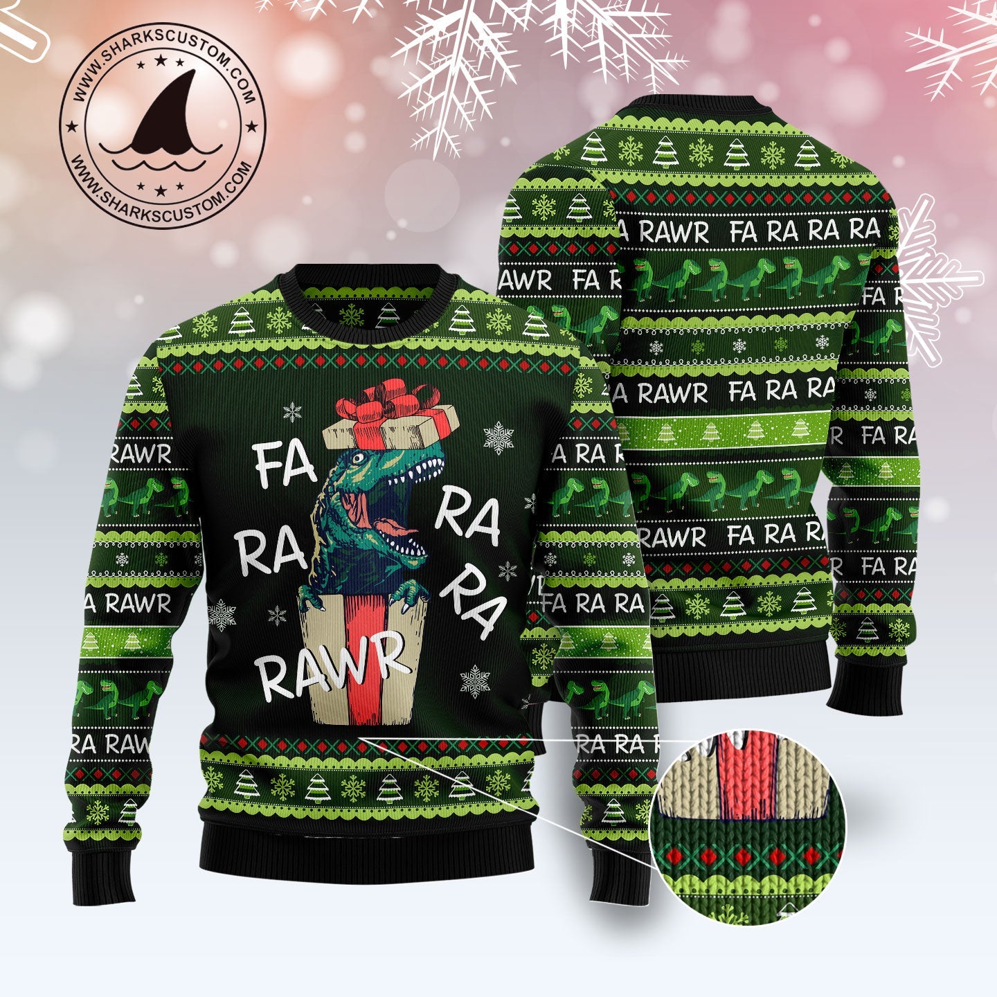 litzzy Dinosaur Gift Farararawr TY0211 Ugly Christmas Sweater -  Best Gift For Christmas, Noel Malalan - Christmas Signature sweater   