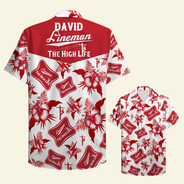 litzzy Lineman The High Life - Custom Hawaiian Shirt, Aloha Shirt Hawaiian Shirt For Men, Woman, Litzzy Aloha Shirt Hawaiian Shirt   