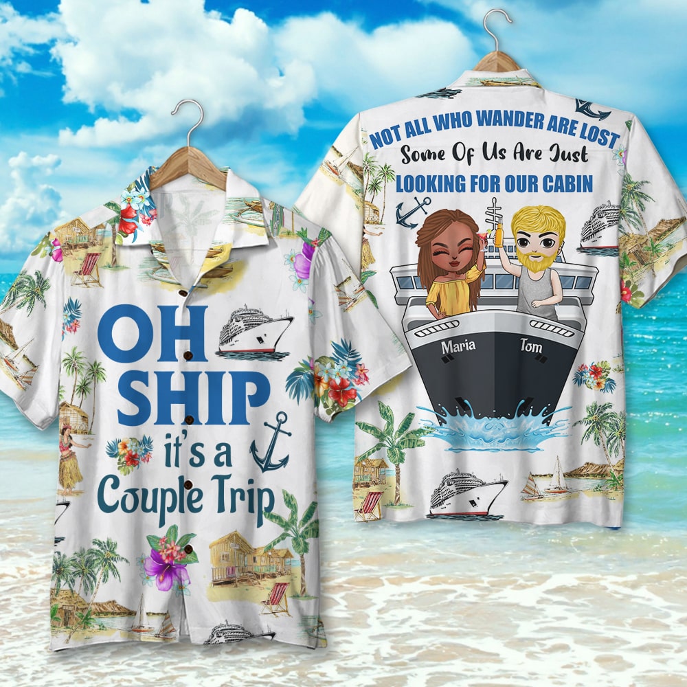 litzzy Not All Who Wander Are Lost Personalized Cruising Hawaiian Shirt Gift For Couple, Family, Friends Hawaiian Shirt For Men, Woman, Litzzy Aloha Shirt Hawaiian Shirt   