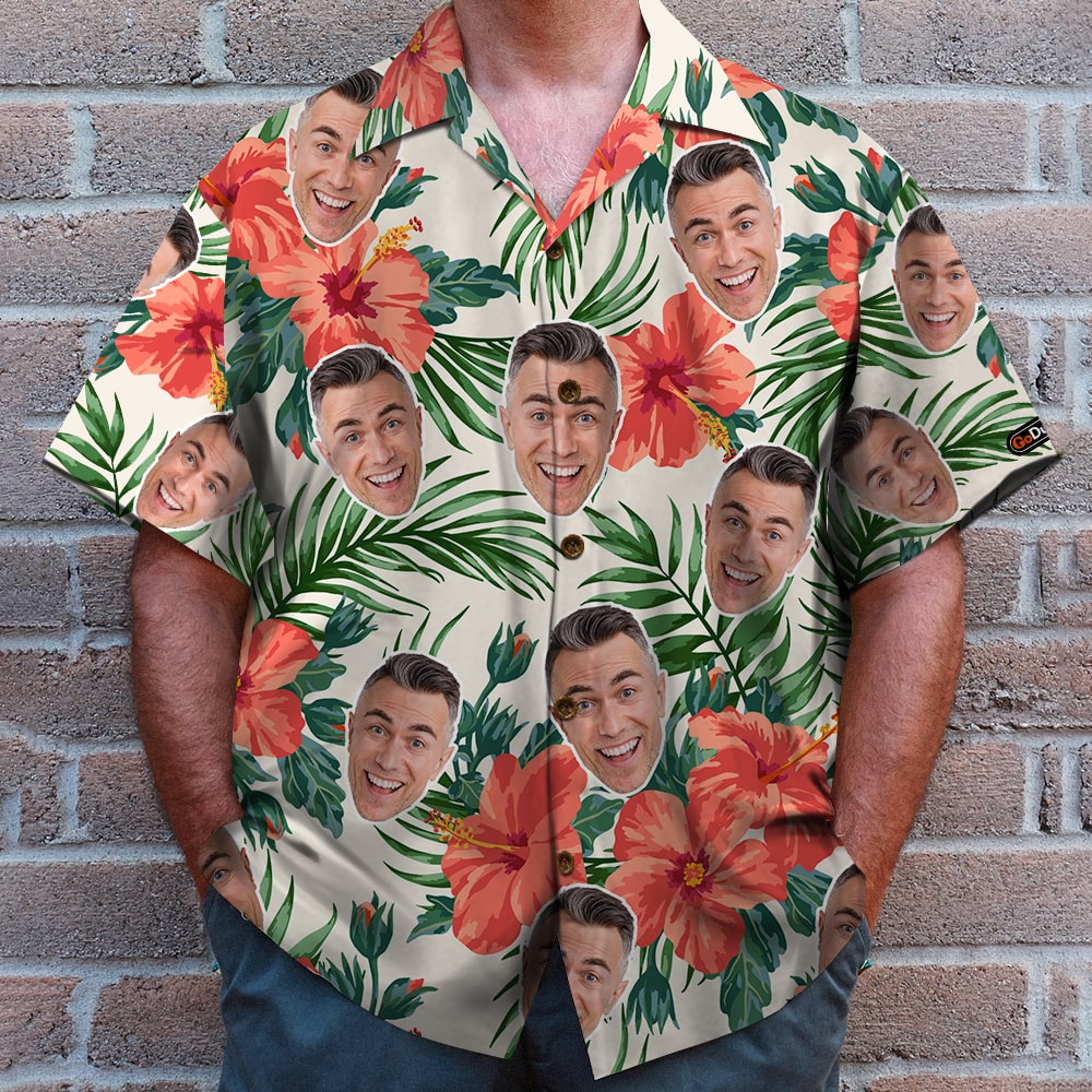litzzy Custom Hawaiian Shirt and Beach Shorts, Gift For Him, Laughing Man Hawaiian Shirt For Men, Woman, Litzzy Aloha Shirt Hawaiian Shirt   