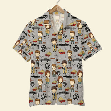 litzzy Supernatural Hawaiian Shirt - Supernatural Series Pattern Hawaiian Shirt For Men, Woman, Litzzy Aloha Shirt Hawaiian Shirt   