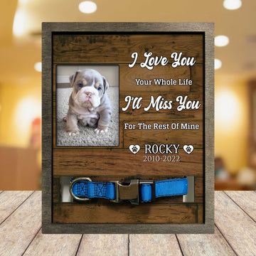 litzzy Dog Memorial Gifts Personalized, Memorial Day Party Decorations Loss Of Pet Pet Picture Frame Style 1 8.7 x 10.6 