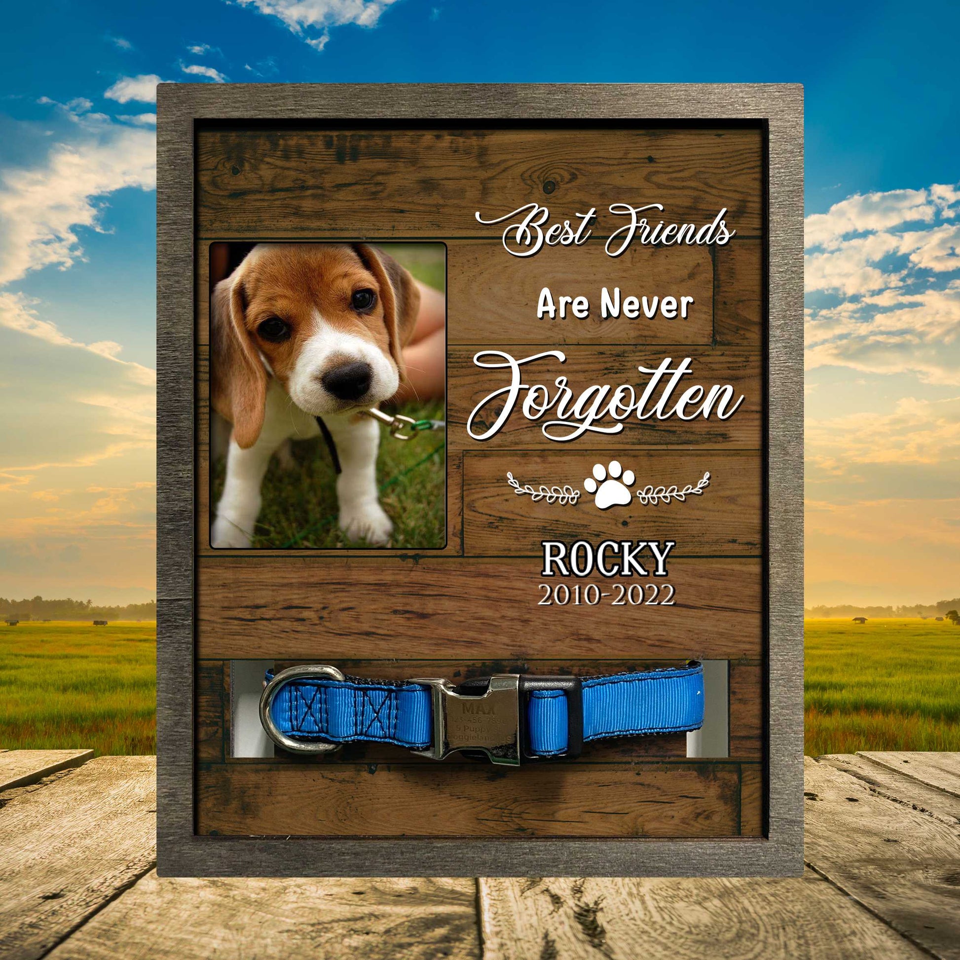 litzzy Customized Picture Frame Loss Of Beagle, Gift For Loss Of Pet, Remembrance Gifts Frame Pet Picture Frame Style 1 8.7 x 10.6 