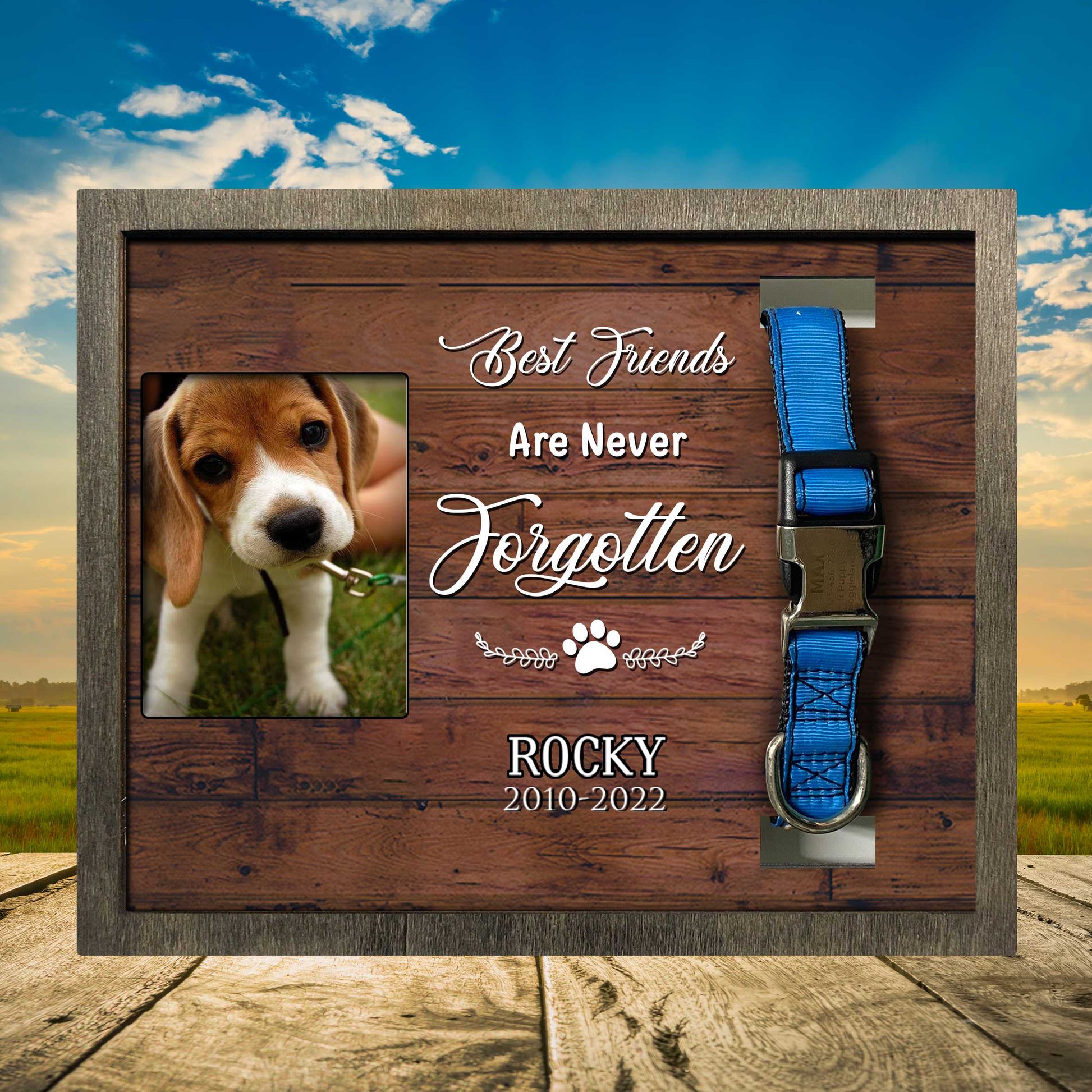 litzzy Customized Picture Frame Loss Of Beagle, Gift For Loss Of Pet, Remembrance Gifts Frame Pet Picture Frame Style 1 10.6 x 8.7 
