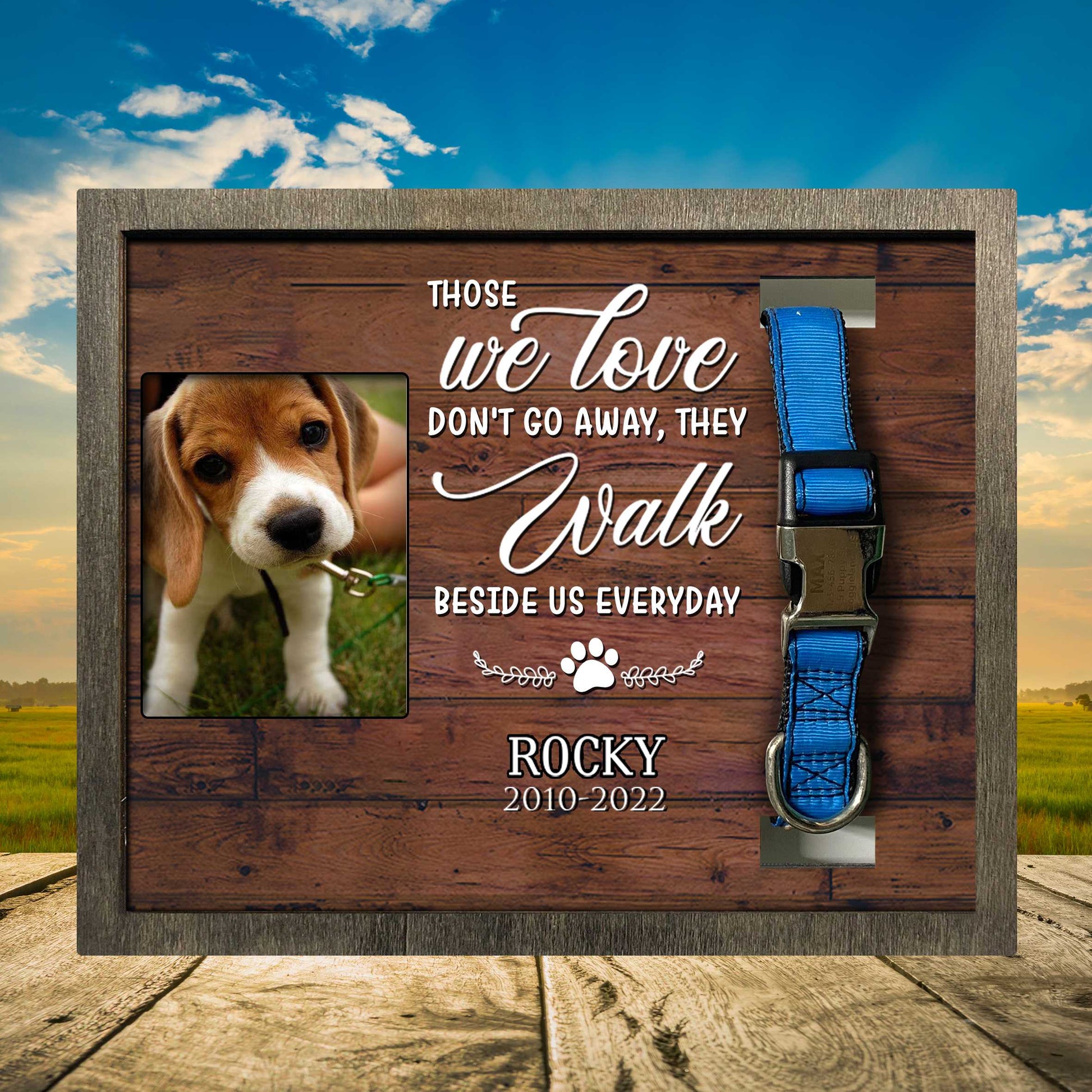 litzzy Customized Picture Frame Loss Of Beagle, Gift For Loss Of Pet, Remembrance Gifts Frame Pet Picture Frame Style 3 10.6 x 8.7 