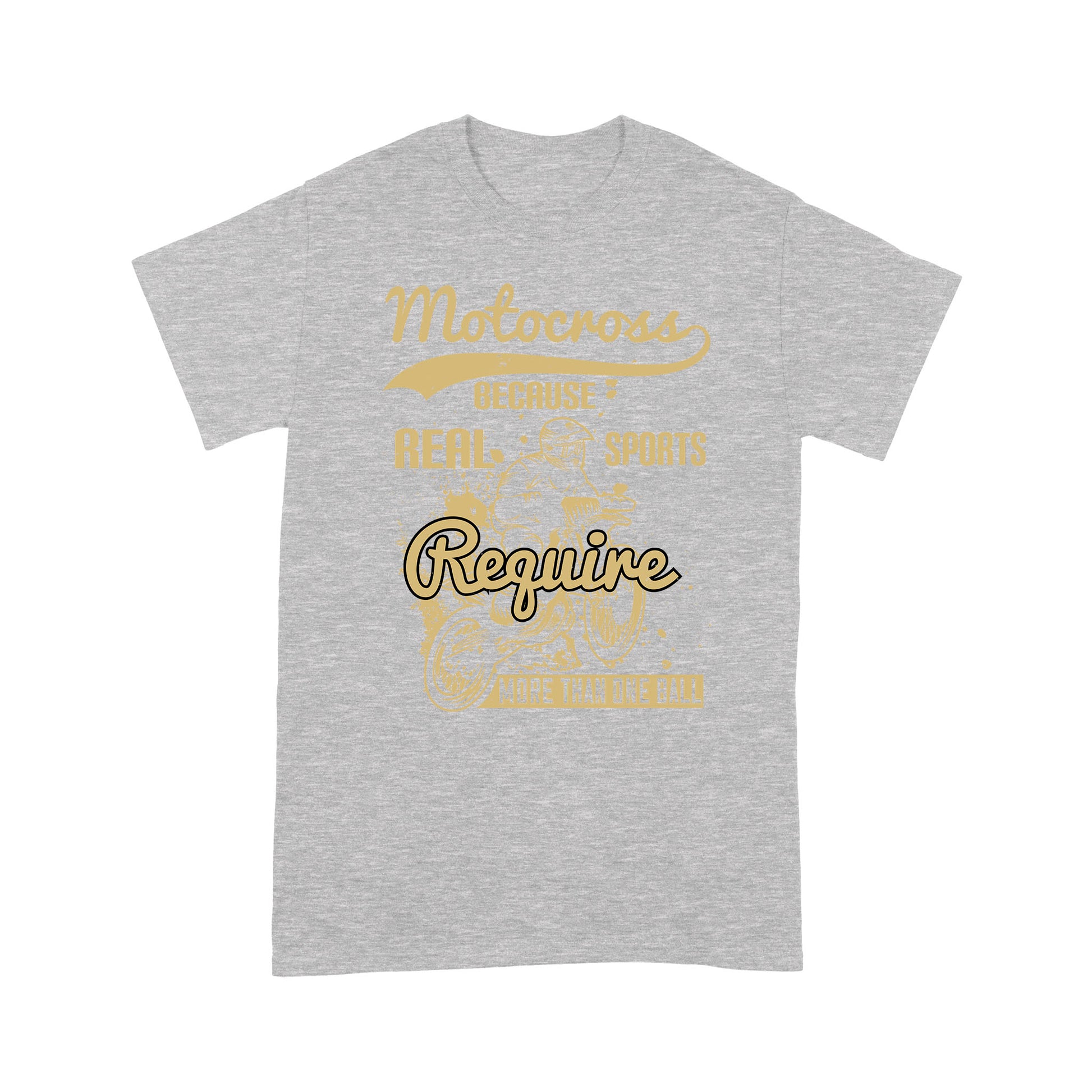 litzzy Motocross- Because real sports require more than one ball- Motorcycle T-Shirt | Made in US T-Shirt S Heather Grey 