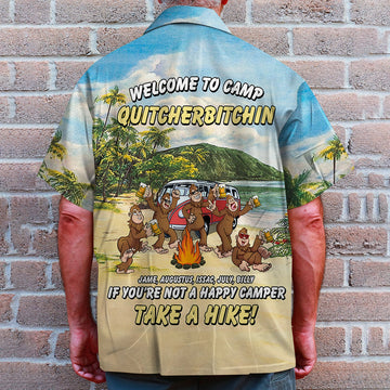 litzzy Camping Bigfoot Welcome To Camp - Custom Hawaiian Shirt, Aloha Shirt Hawaiian Shirt For Men, Woman, Litzzy Aloha Shirt Hawaii Shirt   