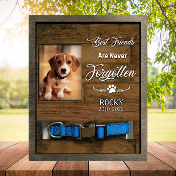 litzzy Pawprints Left By You Memorial Gifts, Bereavement Gifts For Dog Lovers Pet Picture Frame Style 2 8.7 x 10.6 