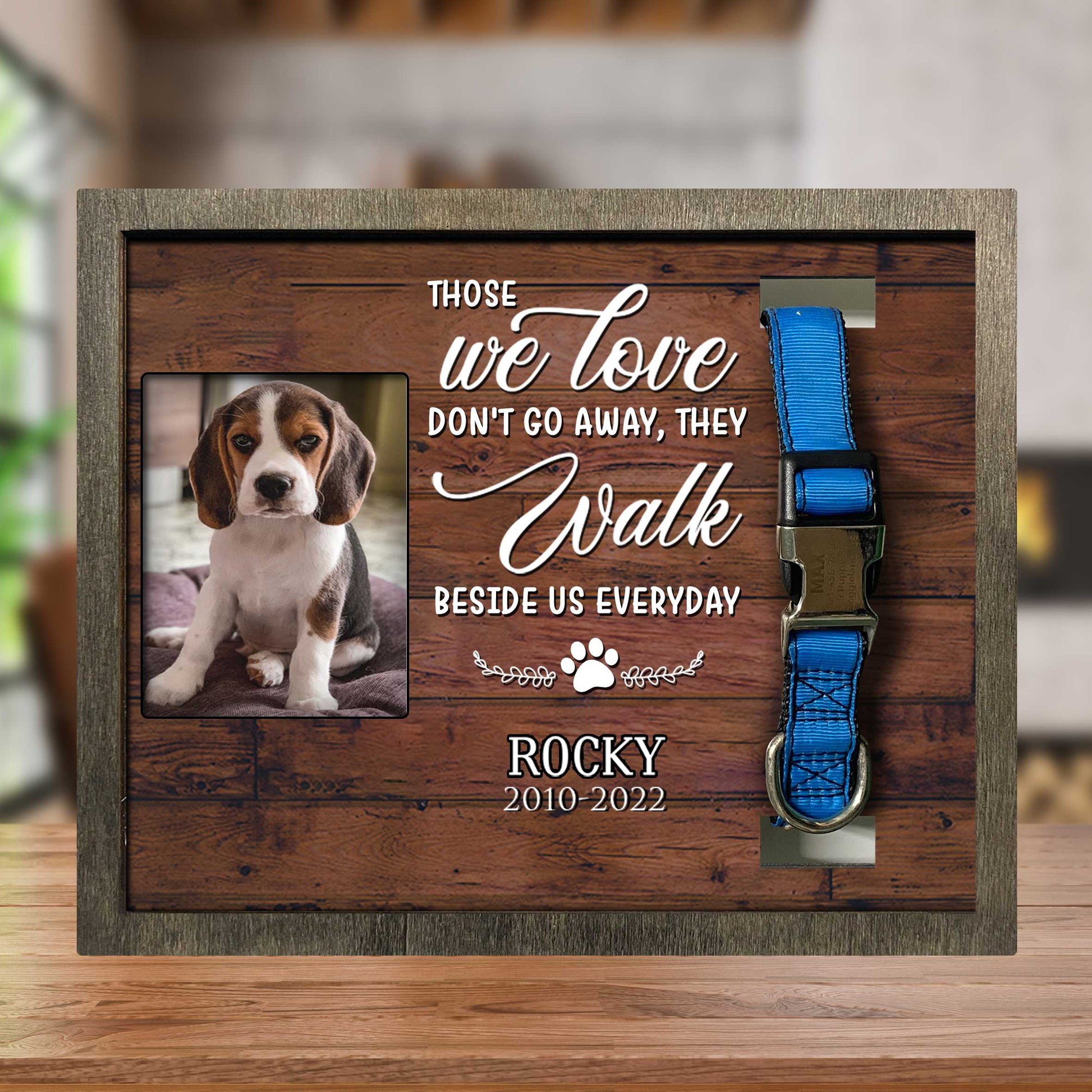 litzzy Custom Picture Frame Dead Of Beagle, Condolence Gift, Loss Of Dog Pet Picture Frame Style 1 10.6 x 8.7 