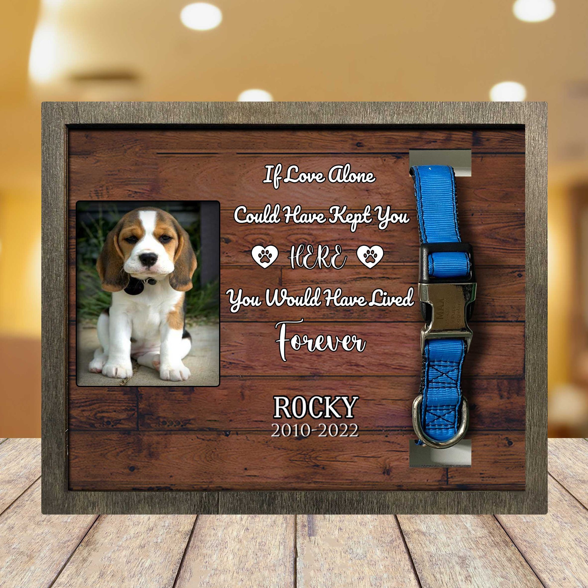 litzzy Dog Memorial Gifts Personalized, Loss Of Beloved Dog, Present For A Dog Lover, Memorial Dog Gifts Pet Picture Frame Style 1 10.6 x 8.7 