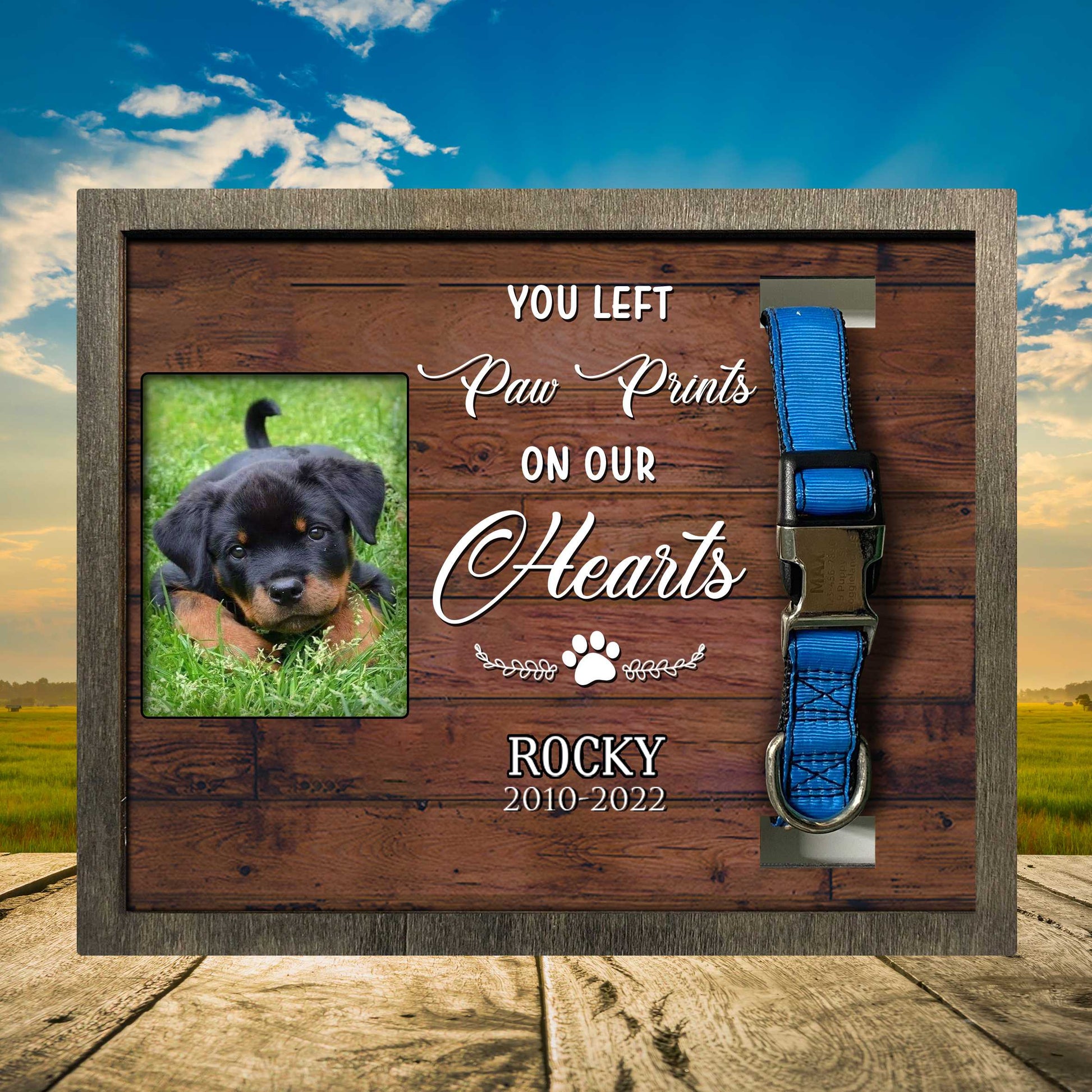 litzzy Custom Photo Picture Frame For Loss Of Rottweiler, Dog Memorial Gifts Pet Picture Frame Style 1 10.6 x 8.7 