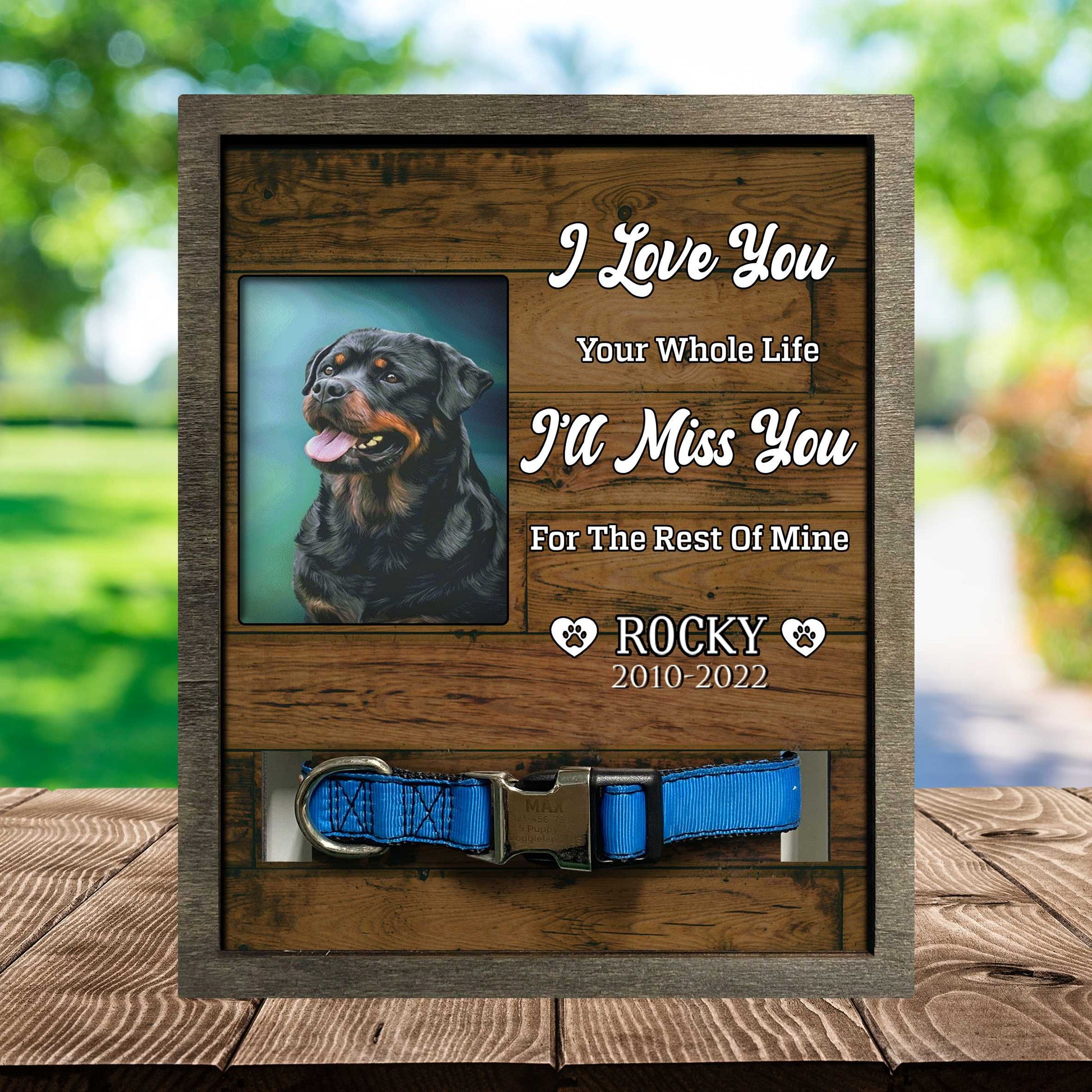 litzzy Dog Memorial Picture Frame, Dog Frames For Pictures Memorial Dog Remembrance, Sympathy Picture Frame Pet Picture Frame Style 1 8.7 x 10.6 