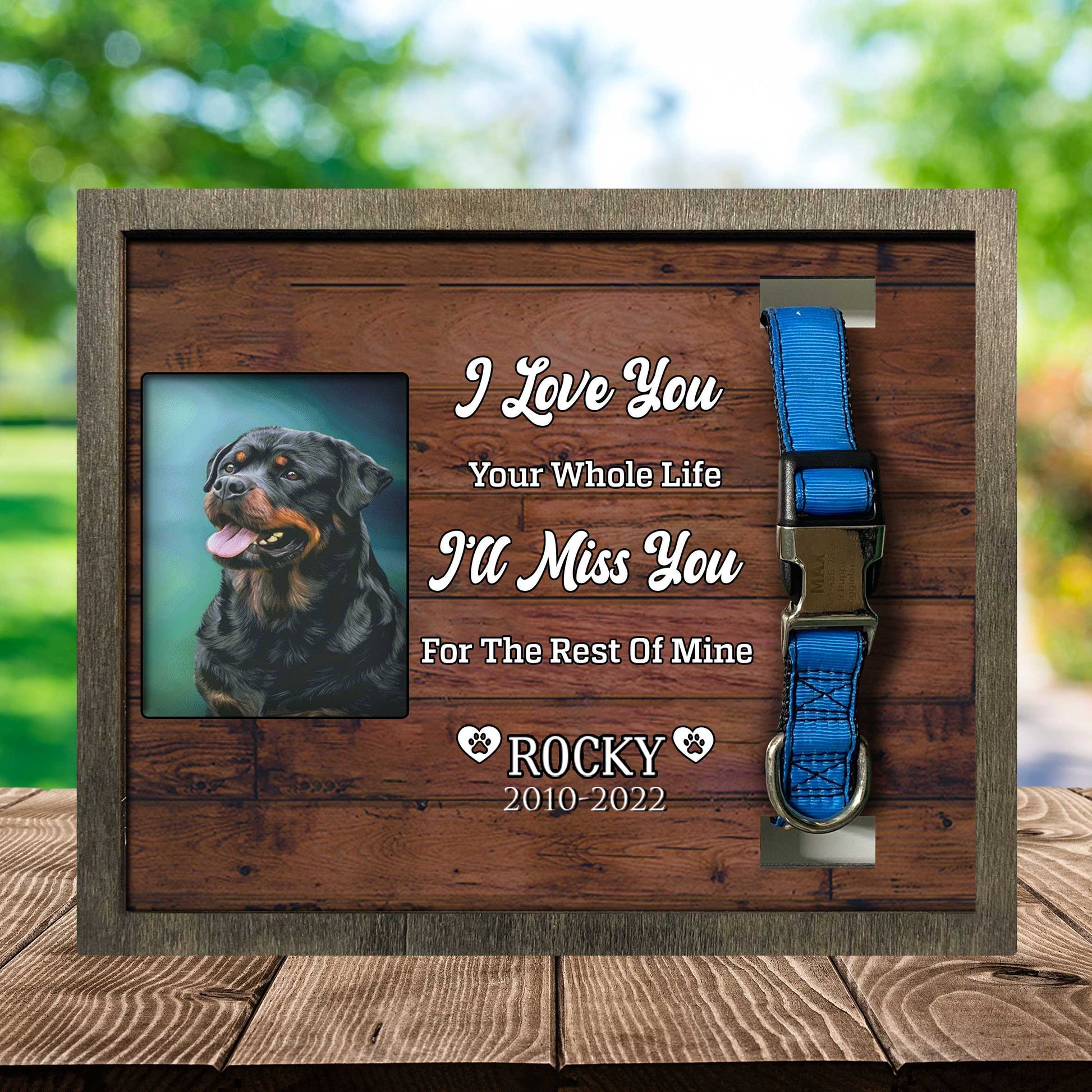 litzzy Dog Memorial Picture Frame, Dog Frames For Pictures Memorial Dog Remembrance, Sympathy Picture Frame Pet Picture Frame Style 1 10.6 x 8.7 