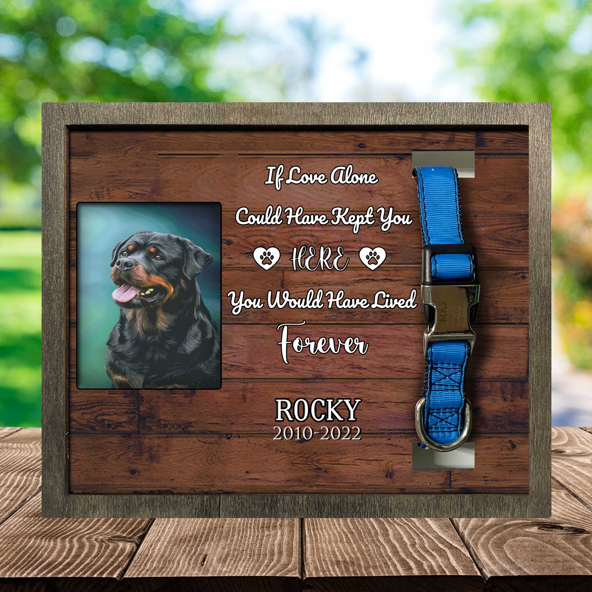 litzzy Dog Memorial Picture Frame, Dog Frames For Pictures Memorial Dog Remembrance, Sympathy Picture Frame Pet Picture Frame Style 2 10.6 x 8.7 