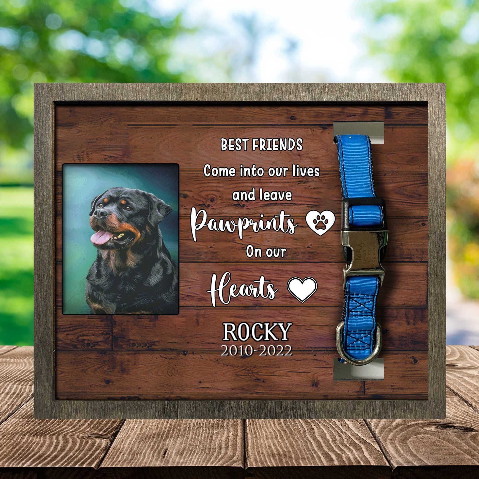 litzzy Dog Memorial Picture Frame, Dog Frames For Pictures Memorial Dog Remembrance, Sympathy Picture Frame Pet Picture Frame Style 3 10.6 x 8.7 