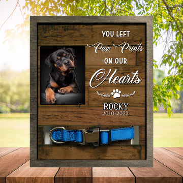 litzzy Pet Collar Keepsake Memorial Picture Frame, A Beautiful Remembrance Gift For A Grieving Pet Owner Pet Picture Frame Style 2 8.7 x 10.6 