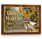 litzzy Personalized Gone Hunting Back Soon To Go Fishing Collage Canvas Gift Canvas Wall Art Wrapped Canvas 11"x14" 