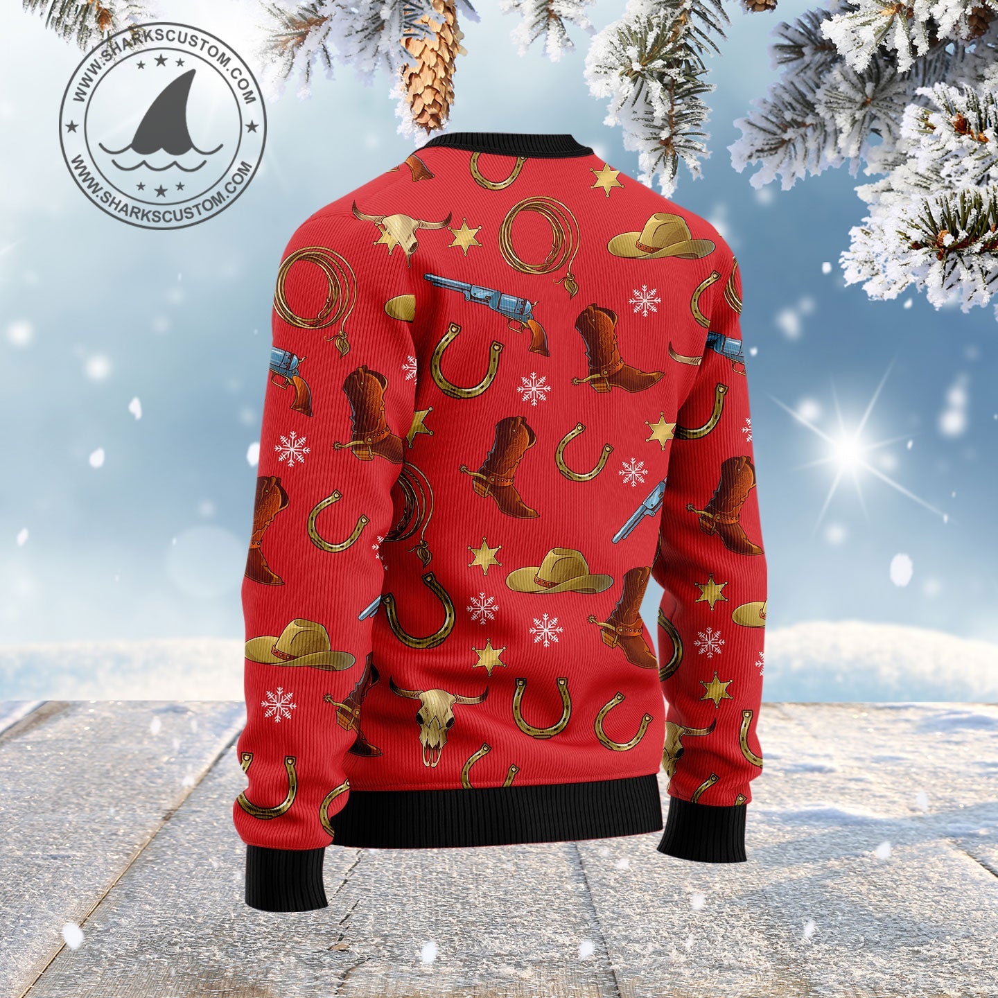 litzzy Cowboy HZ101522 Ugly Christmas Sweater -  Best Gift For Christmas, Noel Malalan - Christmas Signature sweater   