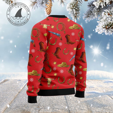 litzzy Cowboy HZ101522 Ugly Christmas Sweater -  Best Gift For Christmas, Noel Malalan - Christmas Signature sweater   