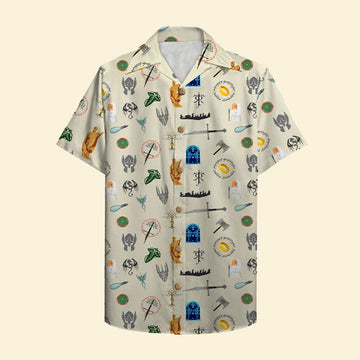 litzzy LOTR Pattern Hawaiian Shirt - Cartoon Style Hawaiian Shirt For Men, Woman, Litzzy Aloha Shirt Hawaiian Shirt   