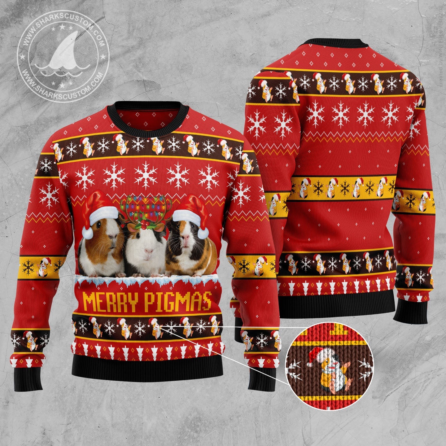 litzzy Guniea Pigmas D2610 Ugly Christmas Sweater -  Best Gift For Christmas, Noel Malalan - Christmas Signature sweater   