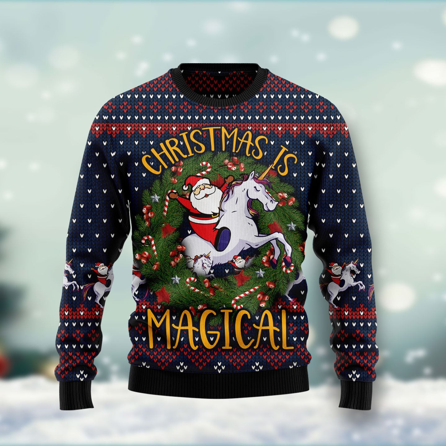 litzzy Unicorn Christmas Is Magical HT041102 Ugly Christmas Sweater -  Best Gift For Christmas, Noel Malalan - Christmas Signature sweater   