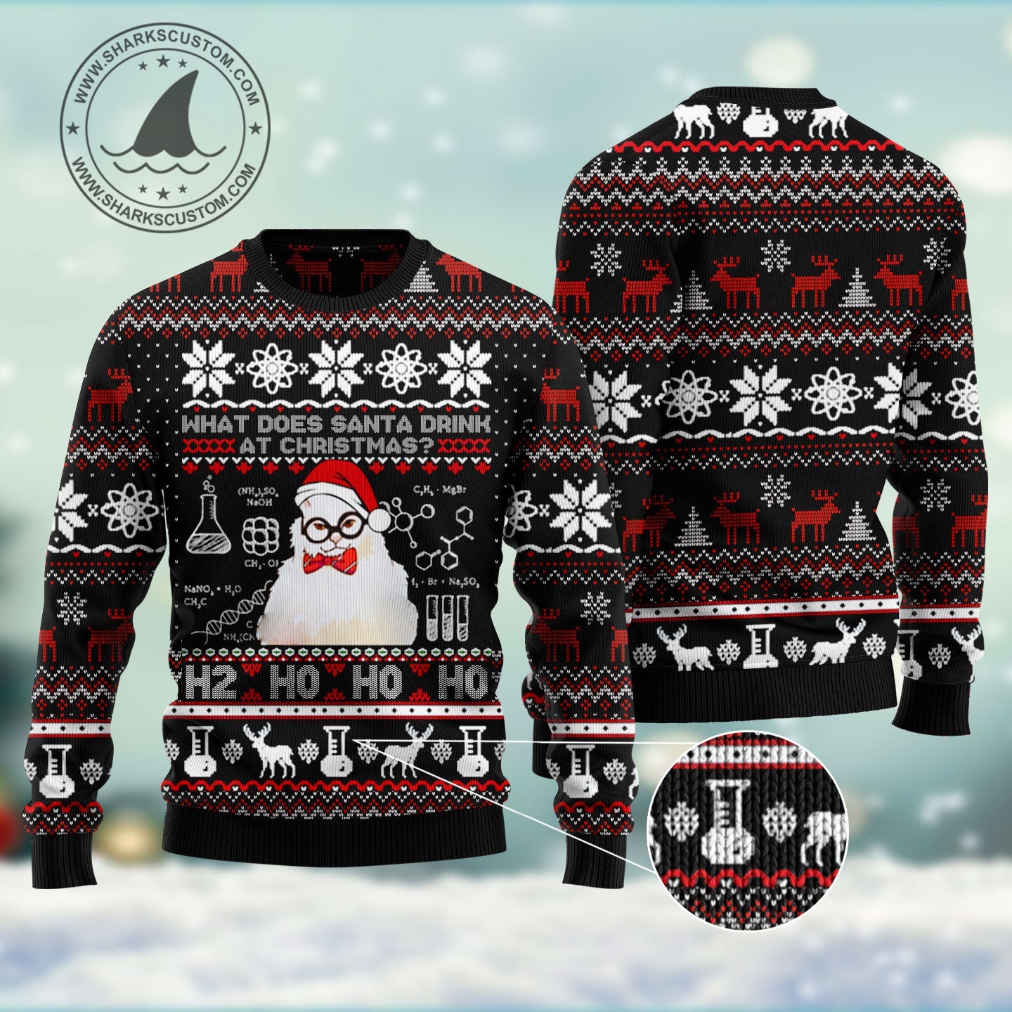 litzzy What Does Santa Drink At Christmas HT102603 Ugly Christmas Sweater -  Best Gift For Christmas, Noel Malalan - Christmas Signature sweater   