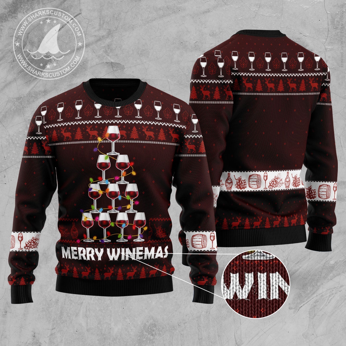 litzzy Merry Winemas D1410 Ugly Christmas Sweater -  Best Gift For Christmas, Noel Malalan - Christmas Signature sweater   