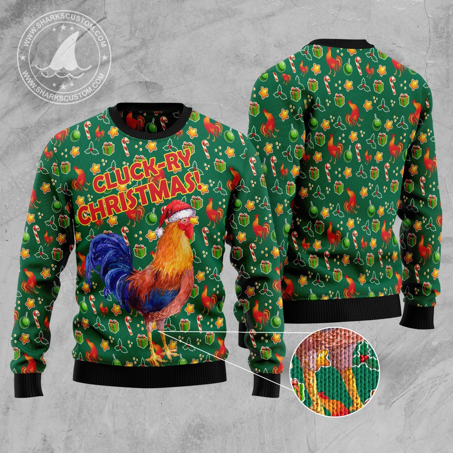 litzzy Cluck-ry Christmas Ugly Christmas Sweater -  Best Gift For Christmas, Noel Malalan - Christmas Signature sweater   