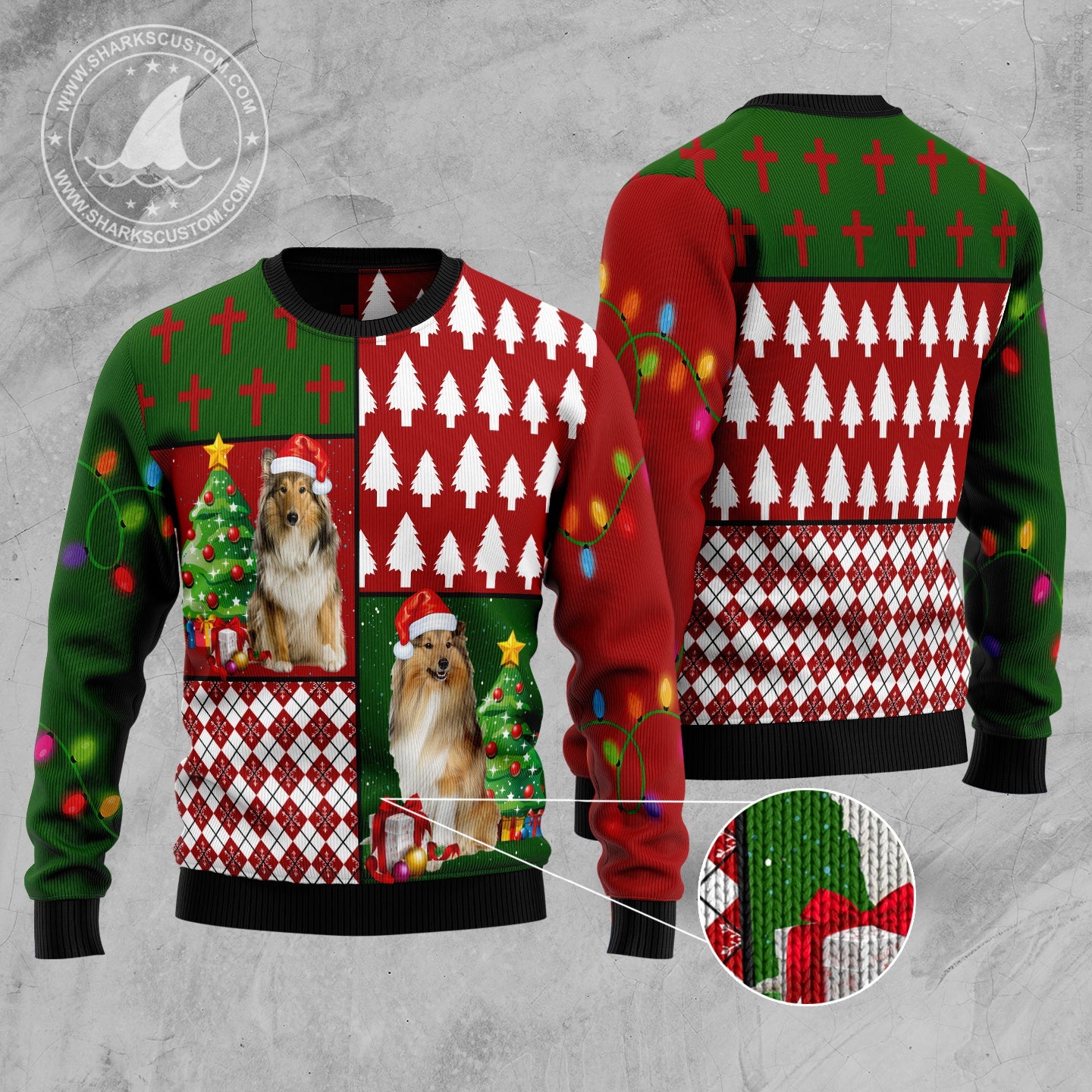 litzzy Collie Hohoho D2610 Ugly Christmas Sweater -  Best Gift For Christmas, Noel Malalan - Christmas Signature sweater   
