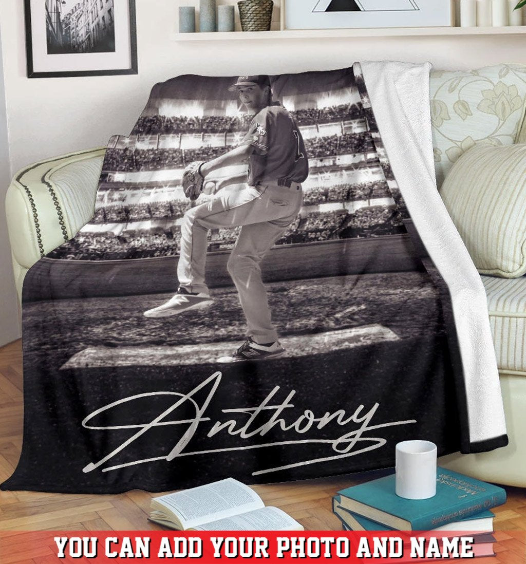litzzy Personalized Baseball Stadium Background - Ri0511201 Quilt Blanket   