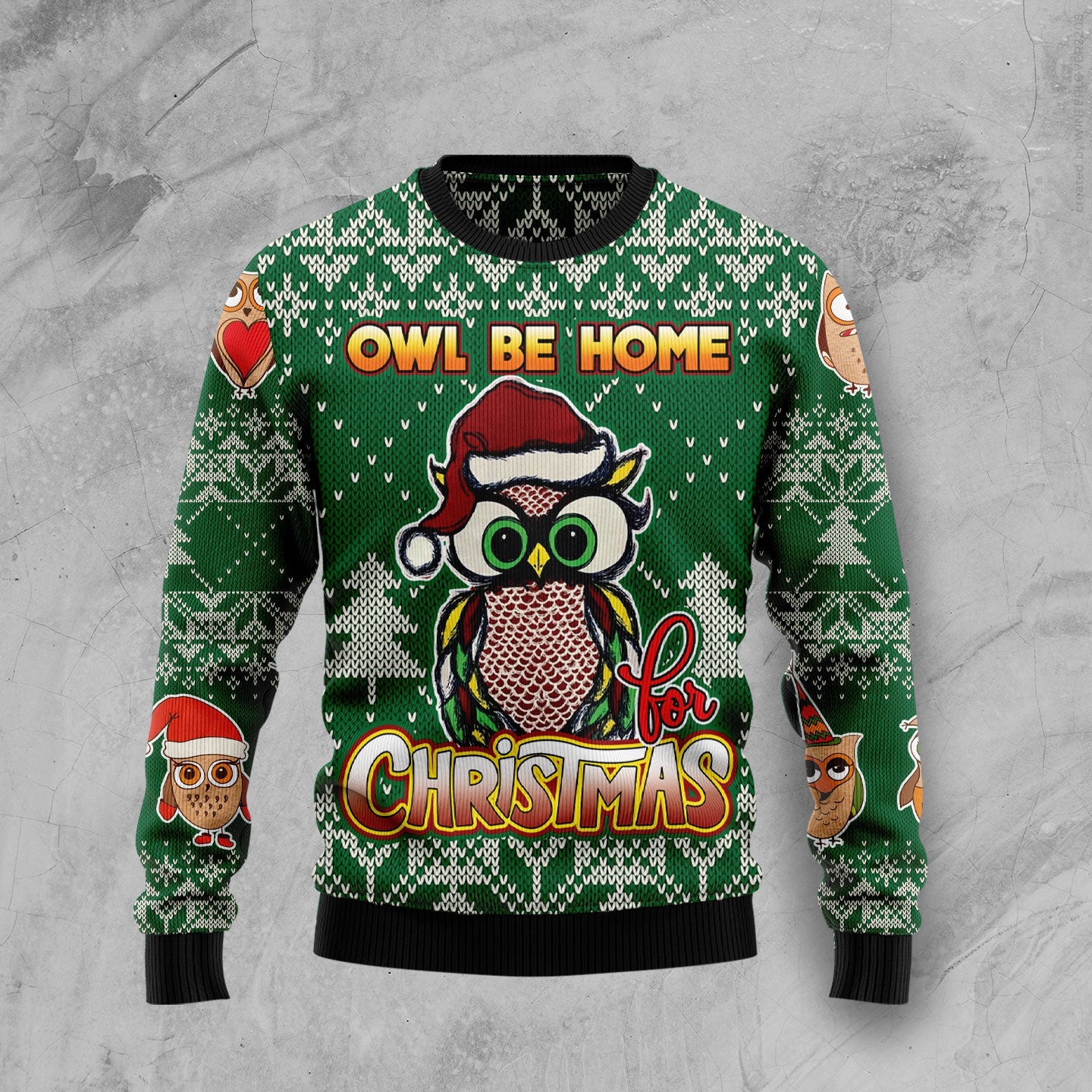 litzzy Owl Be Home For Christmas HT100812 Ugly Christmas Sweater -  Best Gift For Christmas, Noel Malalan - Christmas Signature sweater   
