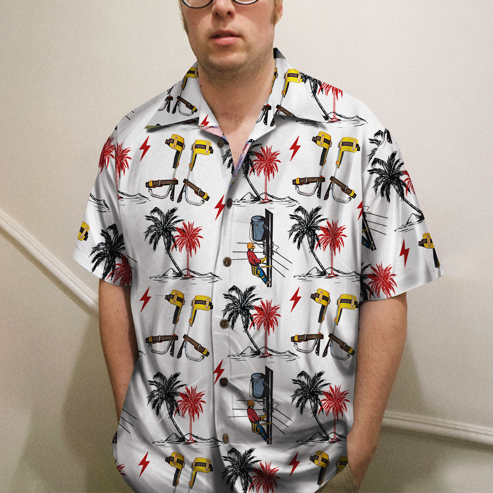 litzzy Lineman Power Poles - Hawaiian Shirt, Aloha Shirt Hawaiian Shirt For Men, Woman, Litzzy Aloha Shirt Hawaiian Shirt   