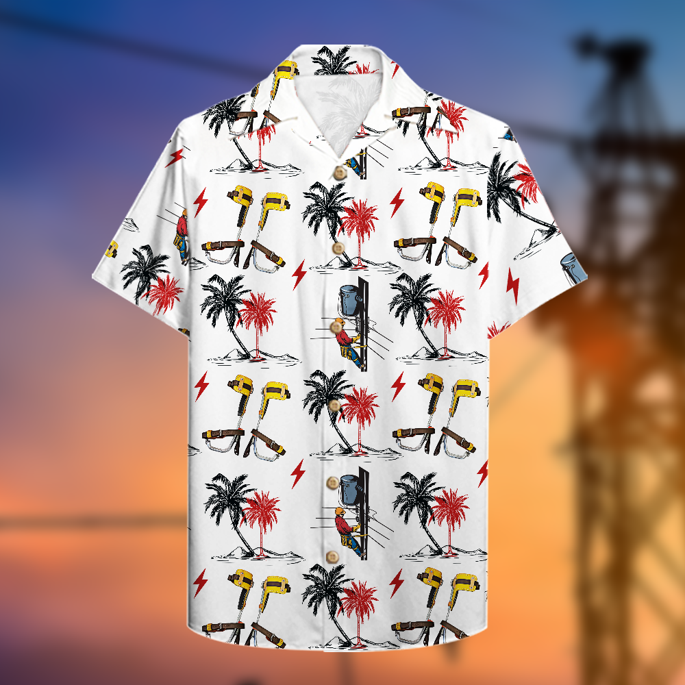 litzzy Lineman Power Poles - Hawaiian Shirt, Aloha Shirt Hawaiian Shirt For Men, Woman, Litzzy Aloha Shirt Hawaiian Shirt   