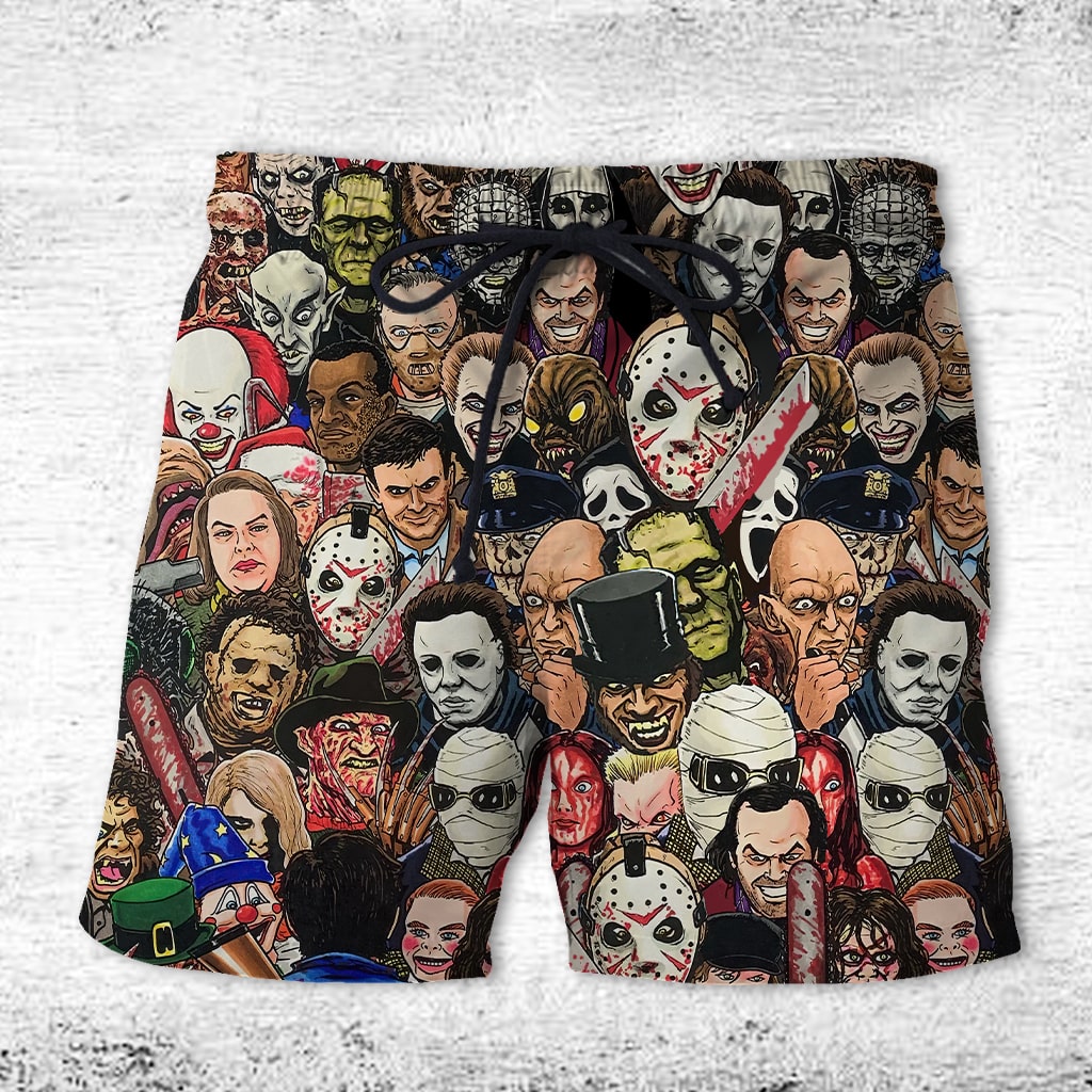 litzzy Horror Movie Film Hawaiian Shirt And Men Beach Shorts 3 Hawaiian Shirt For Men, Woman, Litzzy Aloha Shirt Hawaii Shirt   