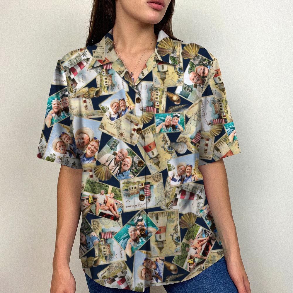 litzzy Custom Old Couple Travel Hawaiian Shirt, Aloha Shirt, Gift For Couple Hawaiian Shirt For Men, Woman, Litzzy Aloha Shirt Hawaiian Shirt   