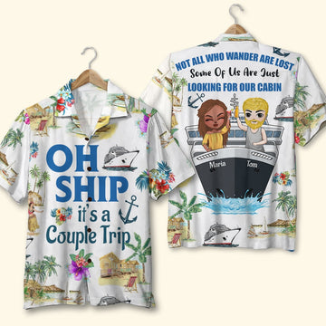 litzzy Not All Who Wander Are Lost Personalized Cruising Hawaiian Shirt Gift For Couple, Family, Friends Hawaiian Shirt For Men, Woman, Litzzy Aloha Shirt Hawaiian Shirt   