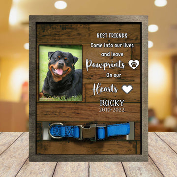 litzzy A Beautiful Remembrance Gift For A Grieving Pet Owner, Includes Pawprints Left By You Picture Frame Pet Picture Frame Style 1 8.7 x 10.6 