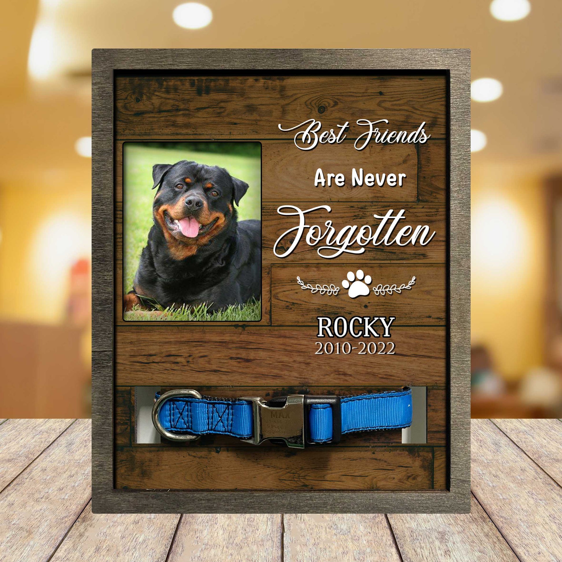 litzzy A Beautiful Remembrance Gift For A Grieving Pet Owner, Includes Pawprints Left By You Picture Frame Pet Picture Frame Style 2 8.7 x 10.6 