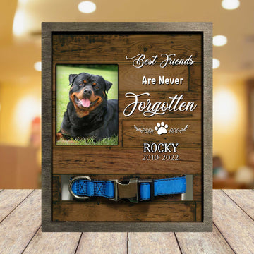 litzzy A Beautiful Remembrance Gift For A Grieving Pet Owner, Includes Pawprints Left By You Picture Frame Pet Picture Frame Style 2 8.7 x 10.6 