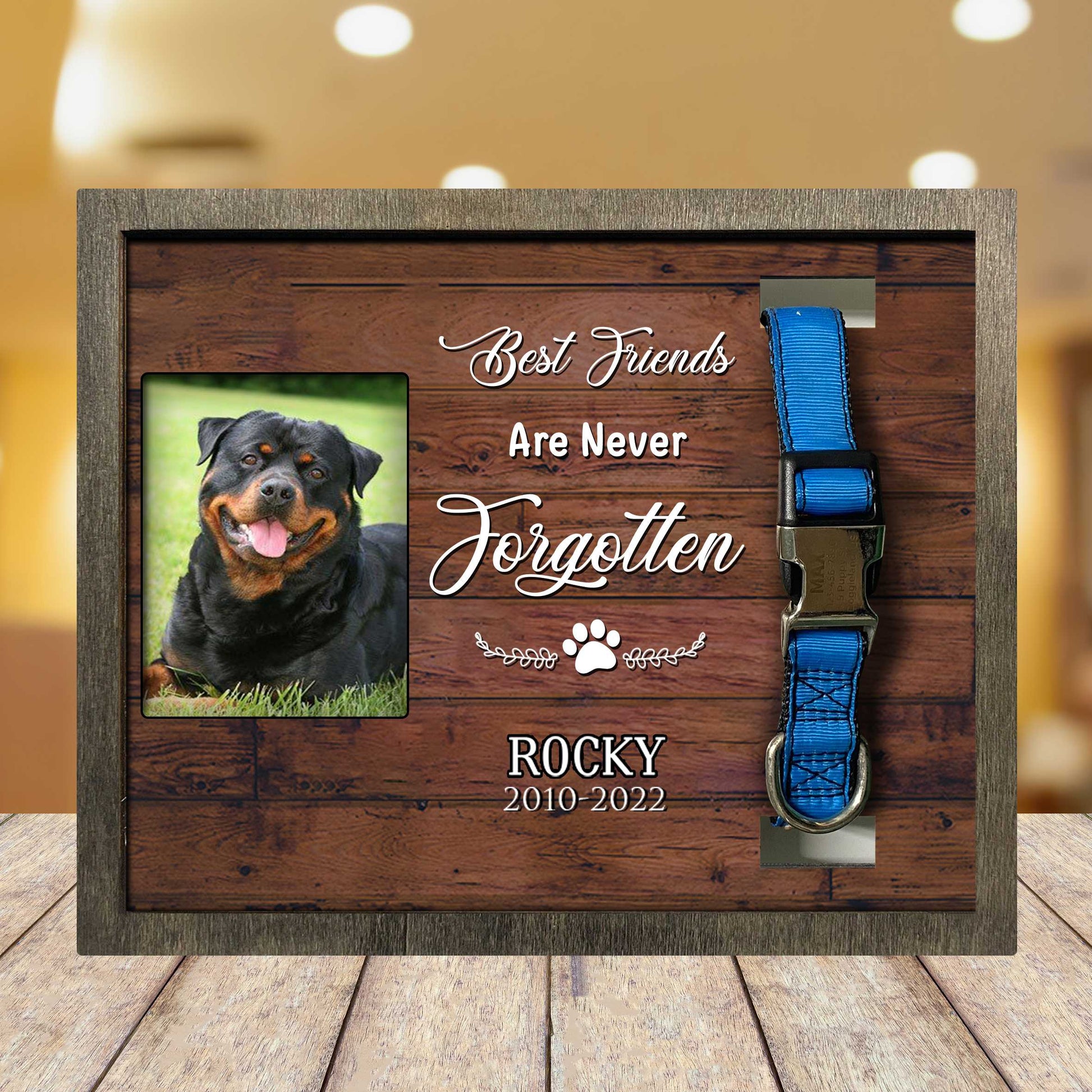 litzzy A Beautiful Remembrance Gift For A Grieving Pet Owner, Includes Pawprints Left By You Picture Frame Pet Picture Frame Style 2 10.6 x 8.7 