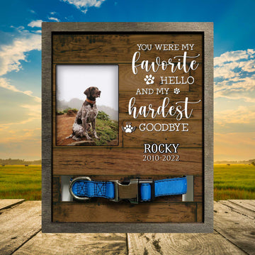 litzzy Custom Photo Picture Frame Pet Loss Gifts, Sympathy Gift For Loss Of Dog Pet Picture Frame Style 2 8.7 x 10.6 