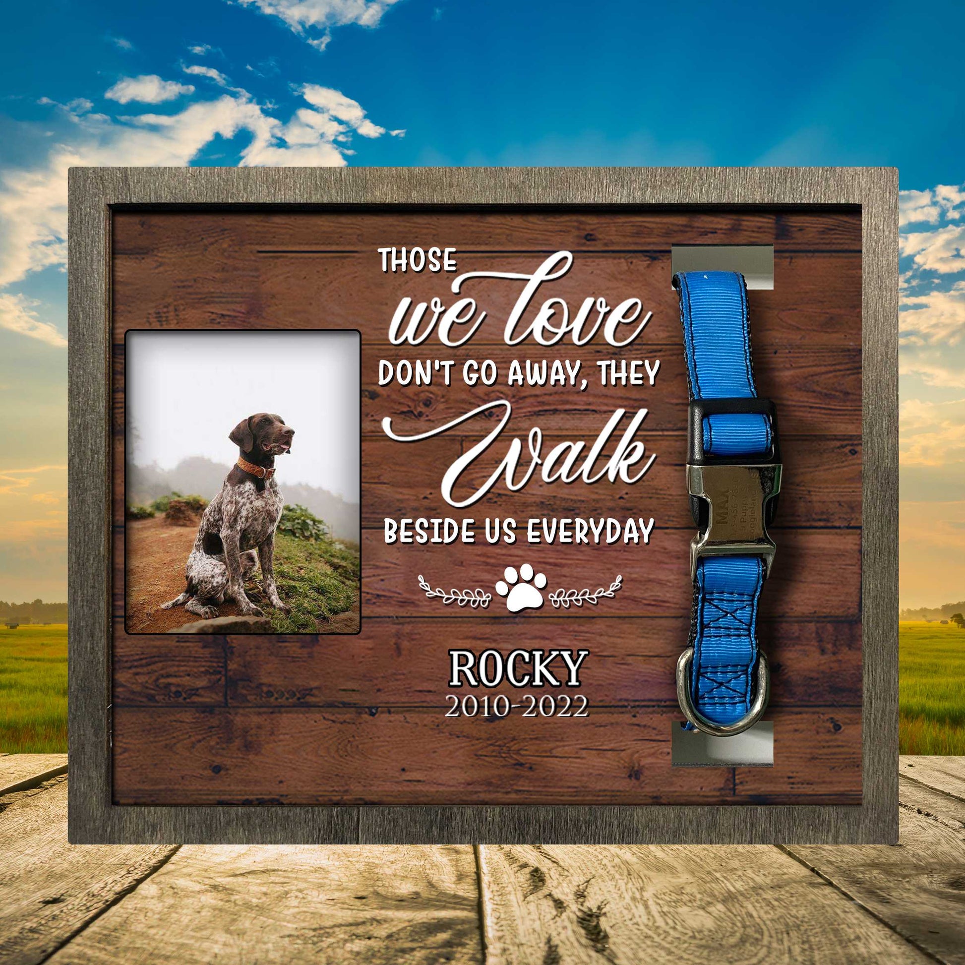 litzzy Custom Photo Picture Frame Pet Loss Gifts, Sympathy Gift For Loss Of Dog Pet Picture Frame Style 1 10.6 x 8.7 