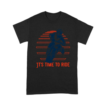 litzzy It's Time To Ride - Motorcycle T-Shirt | Made in US T-Shirt S Black 