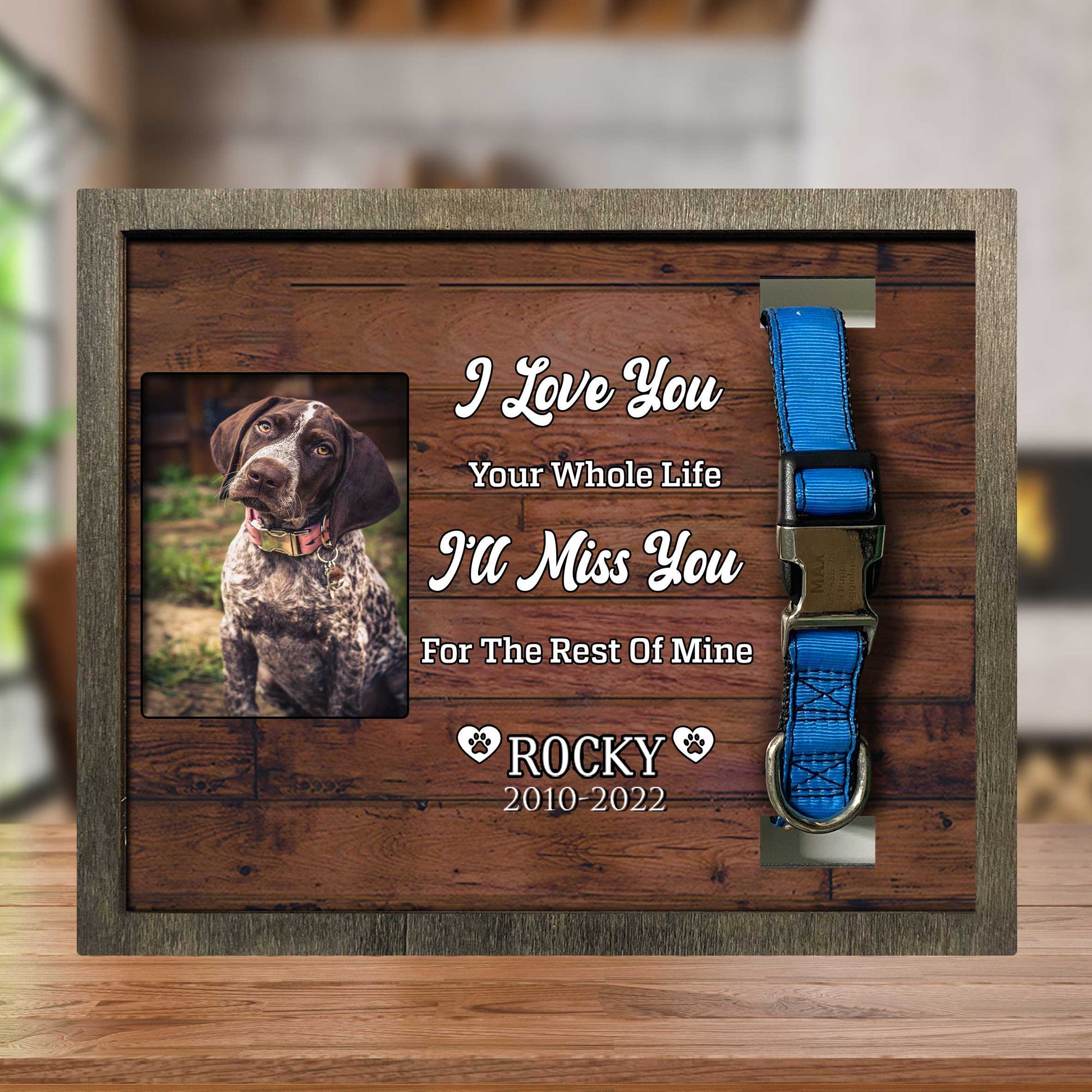 litzzy Dog Lovers Gifts For Men, Sympathy Gift Picture Frame For Loss Of Dog, Pet Collar Keepsake Picture Frame Pet Picture Frame Style 1 10.6 x 8.7 